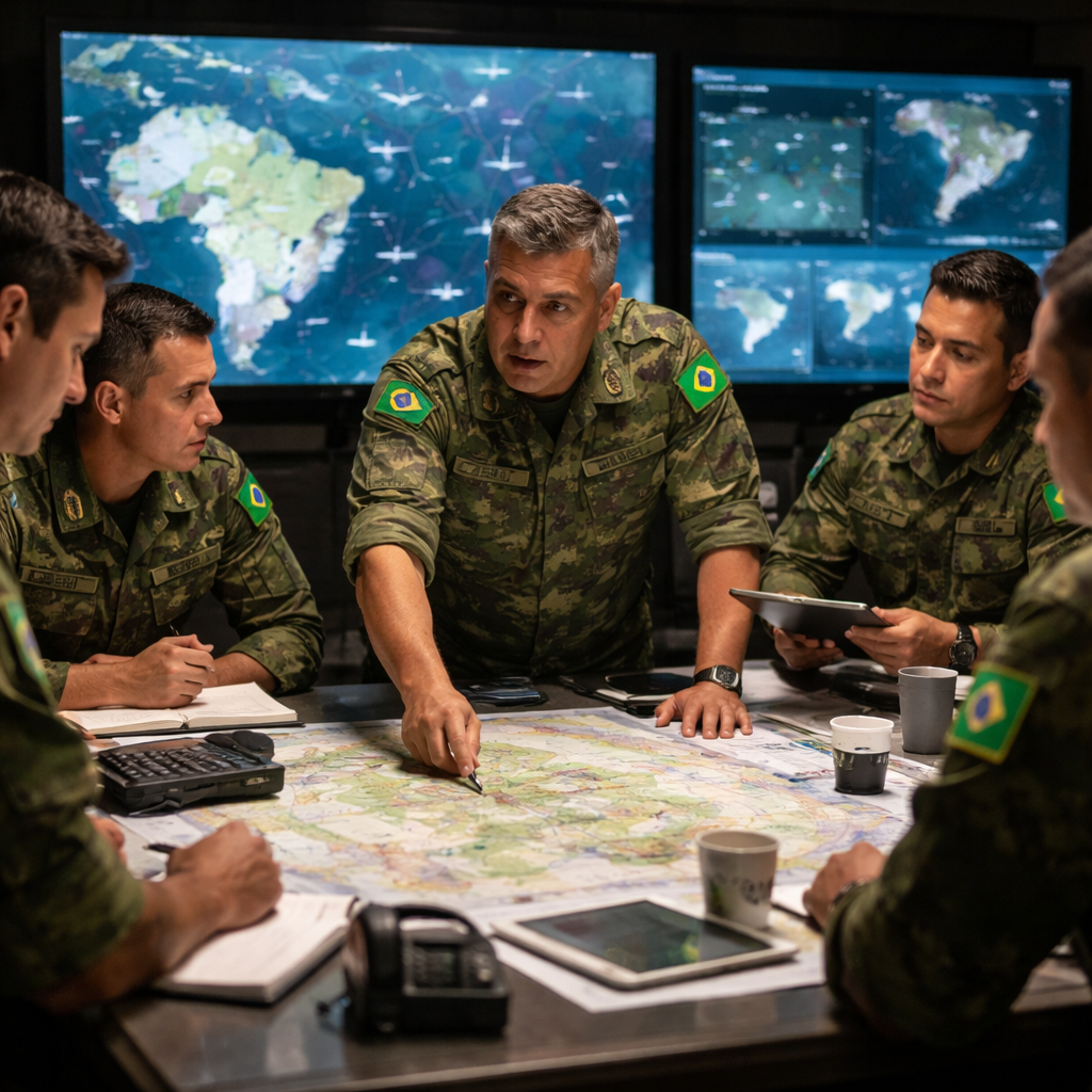 A Noite Oficial dos OVNIs: o dia em que a FAB perseguiu 21 objetos no céu do Brasil 2 militares reunidos