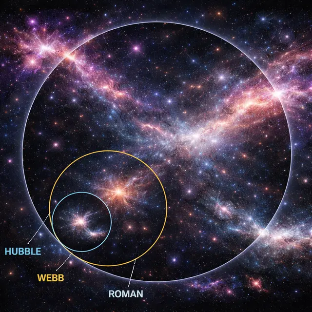 Nancy Grace Roman: o novo telescópio da NASA que acaba de ser lançado e vai revolucionar a astronomia 3 campo de visao